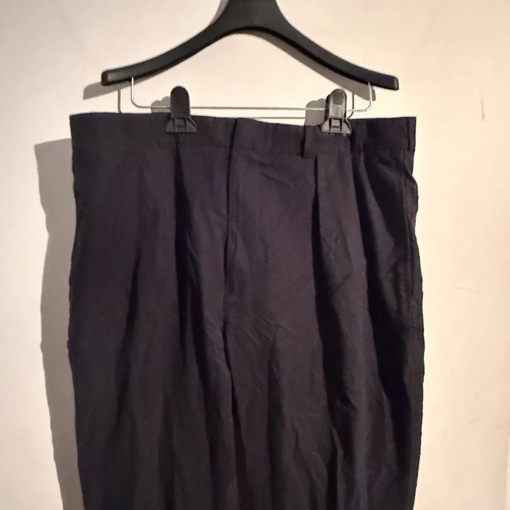 Polo Ralph Lauren Silk Cotton Navy Blue Chino Dress Pant‎ Mens 38x30